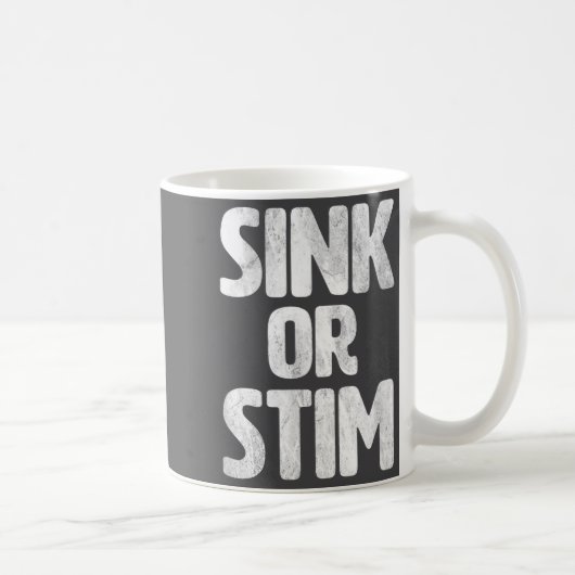 Funny Sink Stim Neurodivergent Normalize Autism St コーヒーマグカップ (右)