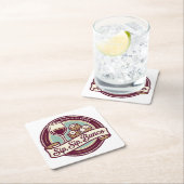 Funny Sip Wine Dice Bunco  スクエアペーパーコースター (インサイチュ)
