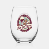Funny Sip Wine Dice Bunco ステムなしワイングラス (裏面)