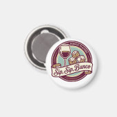 Funny Sip Wine Dice Bunco  マグネット (正面/裏面)