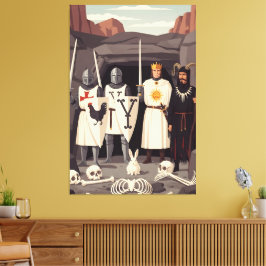 Funny Sir Lancelot and Tim the Enchanter spoof キャンバスプリント