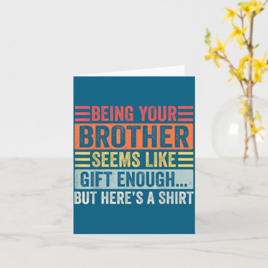 Funny Sister Sarcastic Sibling Humor Quote From Br カード (黄色い花)