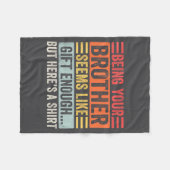 Funny Sister Sarcastic Sibling Humor Quote From Br フリースブランケット (正面(横))