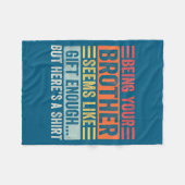 Funny Sister Sarcastic Sibling Humor Quote From Br フリースブランケット (正面(横))