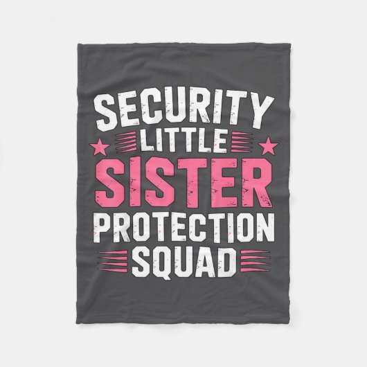 Funny Sister Security Little Protection Squad フリースブランケット (正面)