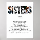 Funny SISTERS Poster – Hilarious Gift for Sister ポスター (正面)