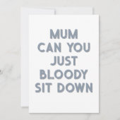 Funny Sit down Mother's day photo Card シーズンカード (正面)