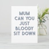 Funny Sit down Mother's day photo Card シーズンカード (スタンド正面)