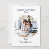 Funny Sit down Mother's day photo Card シーズンカード (裏面)