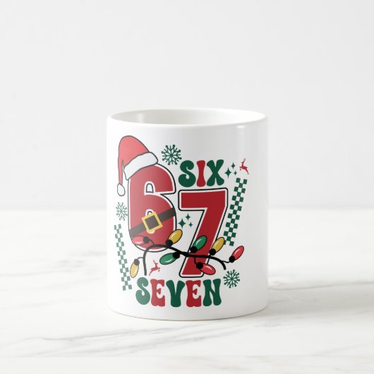 Funny Six Seven 67 6 7 Meme Fun Christmas Gift コーヒーマグカップ (中央)