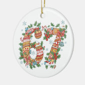 Funny Six Seven 67 Brainrot Meme 6 7 Christmas セラミックオーナメント (左)