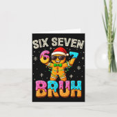 Funny Six Seven 67 Bruh Gingerbread 6 7 Meme Chris カード (正面)