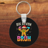 Funny Six Seven 67 Bruh Gingerbread 6 7 Meme Chris キーホルダー (正面)