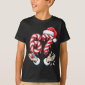Funny Six Seven 67 Christmas Candy Cane Festive Ho Tシャツ (正面)