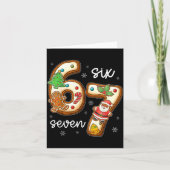Funny Six Seven 67 Gingerbread Christmas Boys Xmas カード (正面)