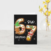 Funny Six Seven 67 Gingerbread Christmas Boys Xmas カード (黄色い花)