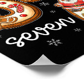 Funny Six Seven 67 Gingerbread Christmas Boys Xmas ポスター (角)