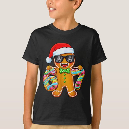 Funny Six Seven 67 Gingerbread Christmas Boys Xmas Tシャツ (正面)
