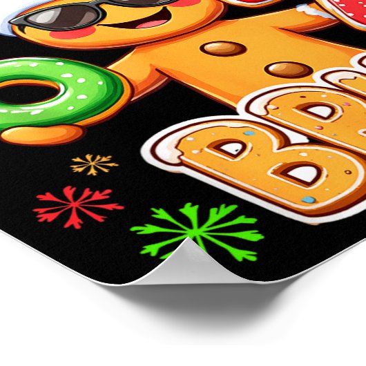 Funny Six Seven 67 Gingerbread Meme Xmas Christmas ポスター (角)