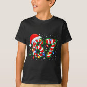 Funny Six Seven 67 Meme 6 7 Christmas Candy Cane B Tシャツ (正面)