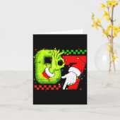 Funny Six Seven 67 Meme 6 7 Christmas Elf Hand Boy カード (黄色い花)