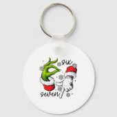 Funny Six Seven 67 Meme 6 7 Christmas Elf Hand Boy キーホルダー (正面)