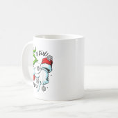 Funny Six Seven 67 Meme 6 7 Christmas Elf Hand Boy コーヒーマグカップ (正面左)