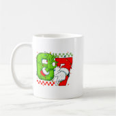 Funny Six Seven 67 Meme 6 7 Christmas Elf Hand Boy コーヒーマグカップ (左)