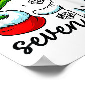 Funny Six Seven 67 Meme 6 7 Christmas Elf Hand Boy ポスター (角)