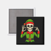 Funny Six Seven 67 Meme 6 7 Christmas Elf Hand Boy マグネット (正面/裏面)