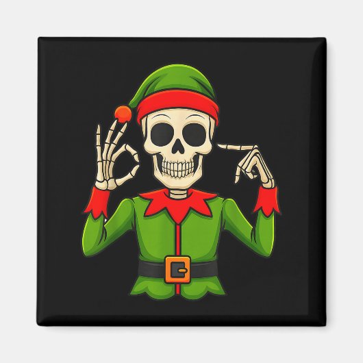 Funny Six Seven 67 Meme 6 7 Christmas Elf Hand Boy マグネット (正面)
