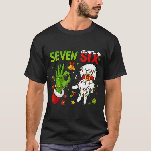 Funny Six Seven 67 Meme 6 7 Christmas Elf Hand Boy Tシャツ (正面)