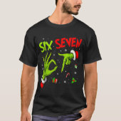 Funny Six Seven 67 Meme 6 7 Christmas Elf Hand Boy Tシャツ (正面)