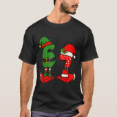 Funny Six Seven 67 Meme 6 7 Christmas Elf Hand Boy Tシャツ (正面)