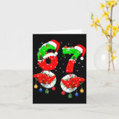 Funny Six Seven 67 Meme 6 7 Christmas Santa Hand B カード (黄色い花)