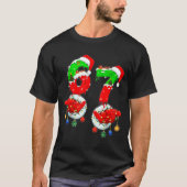 Funny Six Seven 67 Meme 6 7 Christmas Santa Hand B Tシャツ (正面)