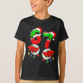 Funny Six Seven 67 Meme 6 7 Christmas Santa Hand B Tシャツ (正面)