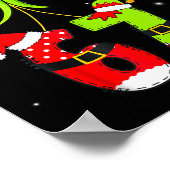 Funny Six Seven 67 Meme 6 7 Elf Santa Christmas Pa ポスター (角)