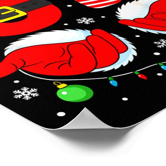 Funny Six Seven 67 Meme 6 7 Elf Santa Christmas Pa ポスター (角)