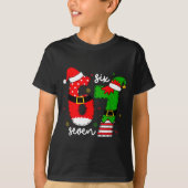 Funny Six Seven 67 Meme 6 7 Elf Santa Christmas Pa Tシャツ (正面)