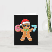 Funny Six Seven 67 Meme 6 7 Gingerbread Christmas  カード (正面)