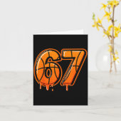 Funny Six Seven 67 Meme Gen Alpha 67 Basketball Fo カード (黄色い花)