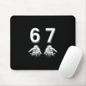 Funny Six Seven 67 Meme Gen Alpha Slang Hands マウスパッド (マウス)