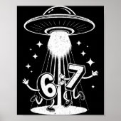 Funny Six Seven 67 Meme Internet Meme Ufo Gen Alph ポスター (正面)