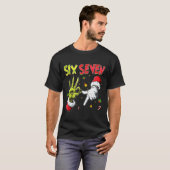 Funny Six Seven 67 Meme Monster Santa Christmas Pa Tシャツ (正面フル)
