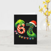 Funny Six Seven 67 Meme Santa Christmas Brainrot P カード (黄色い花)