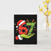 Funny Six Seven 67 Meme Santa Christmas Brainrot P カード (黄色い花)