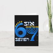 Funny Six Seven 67 Meme Sarcastic Hanukkah Chanuka カード (正面)