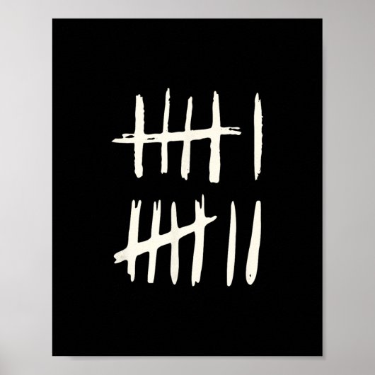 Funny Six Seven 67 Meme Tally Marks 6 7 Numbers  ポスター (正面)