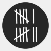 Funny Six Seven 67 Meme Tally Marks 6 7 Numbers Ki ラウンドシール (正面)